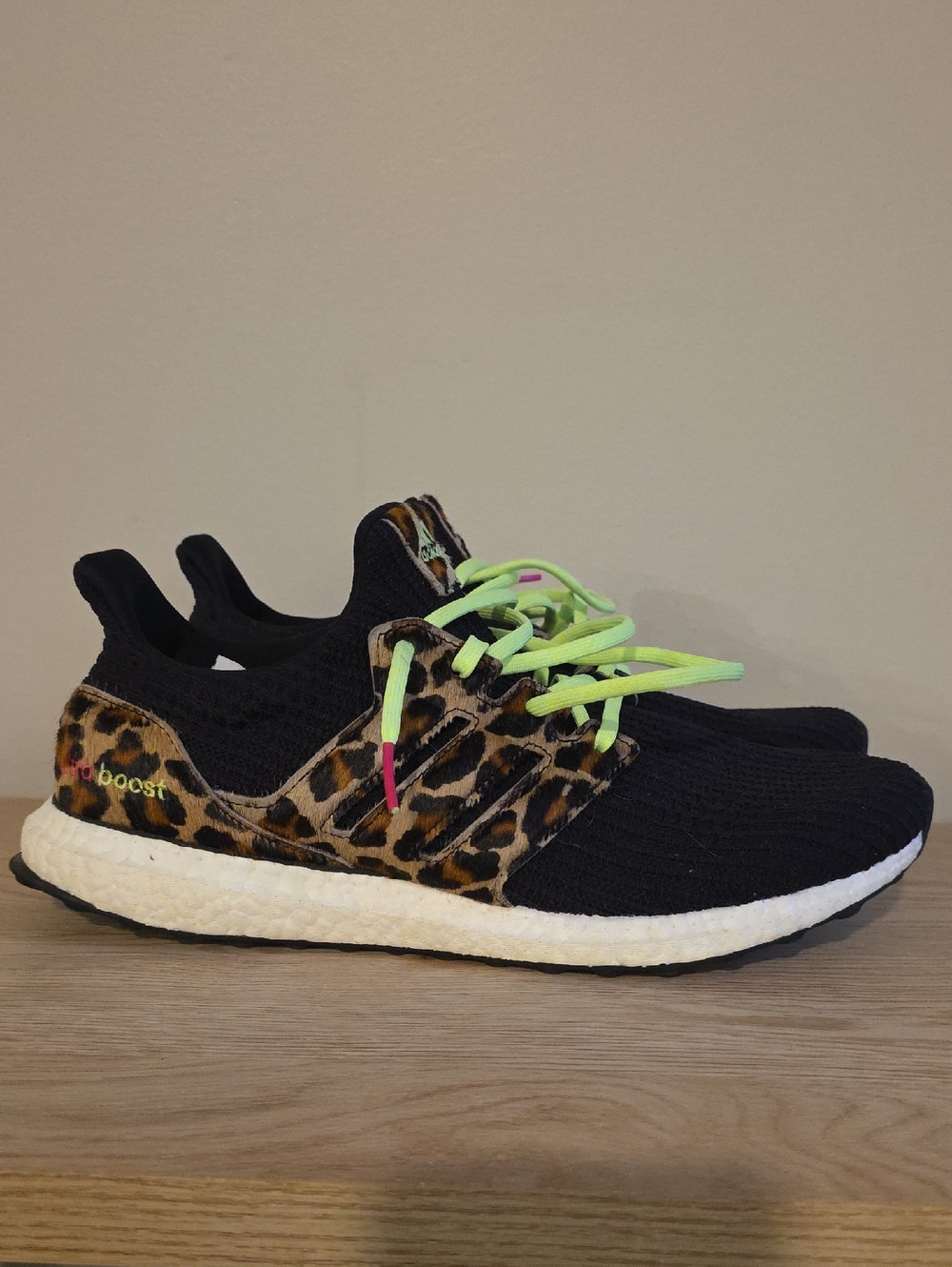 Adidas Ultra Boost DNA Mens 12  Running Shoes 🐆 Leopard Black